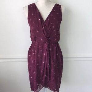 Anthropologie / Greylin Faux Wrap Silk Dress